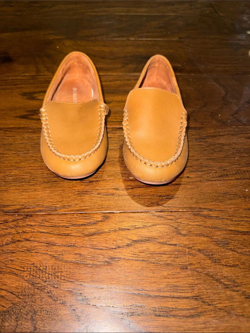 Kids Tan Moccasin Slip-Ons by CARDIN MCCOY